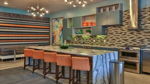 Fridge, microwave, oven, stovetop - Landing | Incredible 1BD, Pool, Clubhouse (Spring)