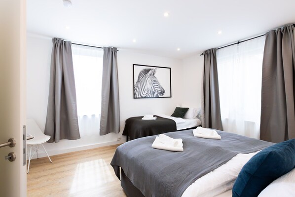 2 bedrooms, iron/ironing board, travel crib, WiFi