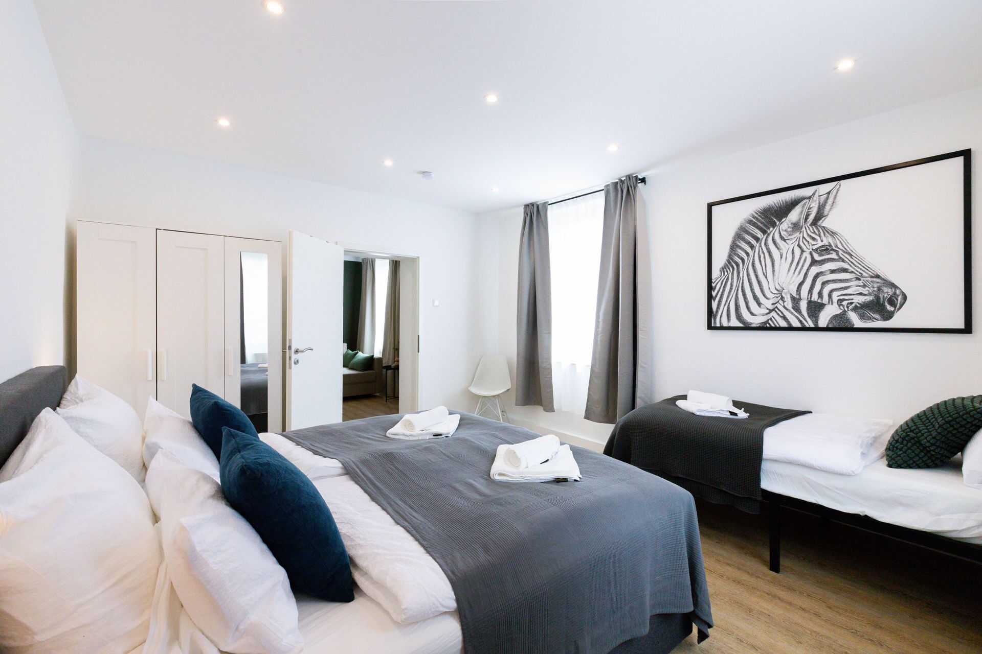 2 bedrooms, iron/ironing board, travel crib, WiFi