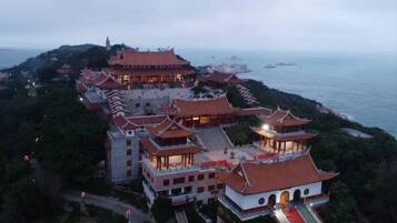 Vue depuis lâhĂ©bergement