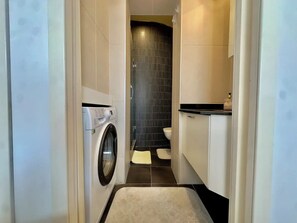 Shower, hair dryer