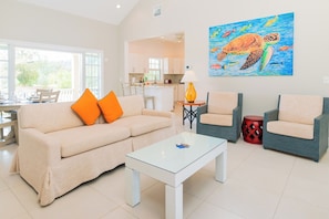Apartment, Multiple Beds, Balcony, Garden View (3 Bedroom Superior Apartment) | Living area | TV - Three Bedroom Superior Apartment (Jolly Harbour)