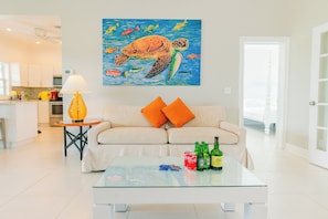 Apartment, Multiple Beds, Balcony, Garden View (3 Bedroom Superior Apartment) | Living area | TV - Three Bedroom Superior Apartment (Jolly Harbour)