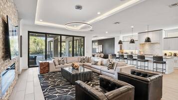 Smart TV, video games, foosball, table tennis