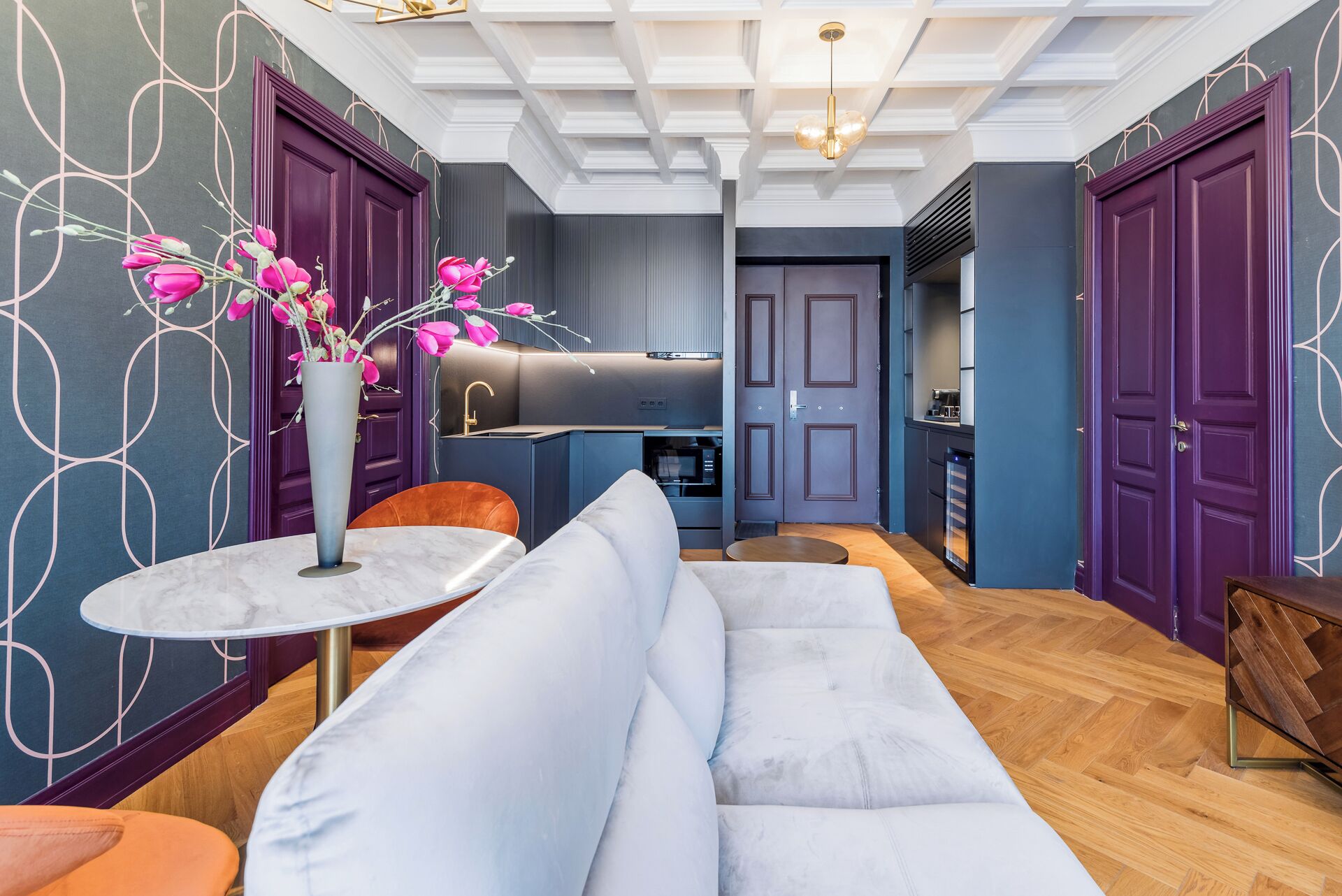 Standard Apartment | Living area | 48-inch Smart TV with cable channels, Netflix, streaming services