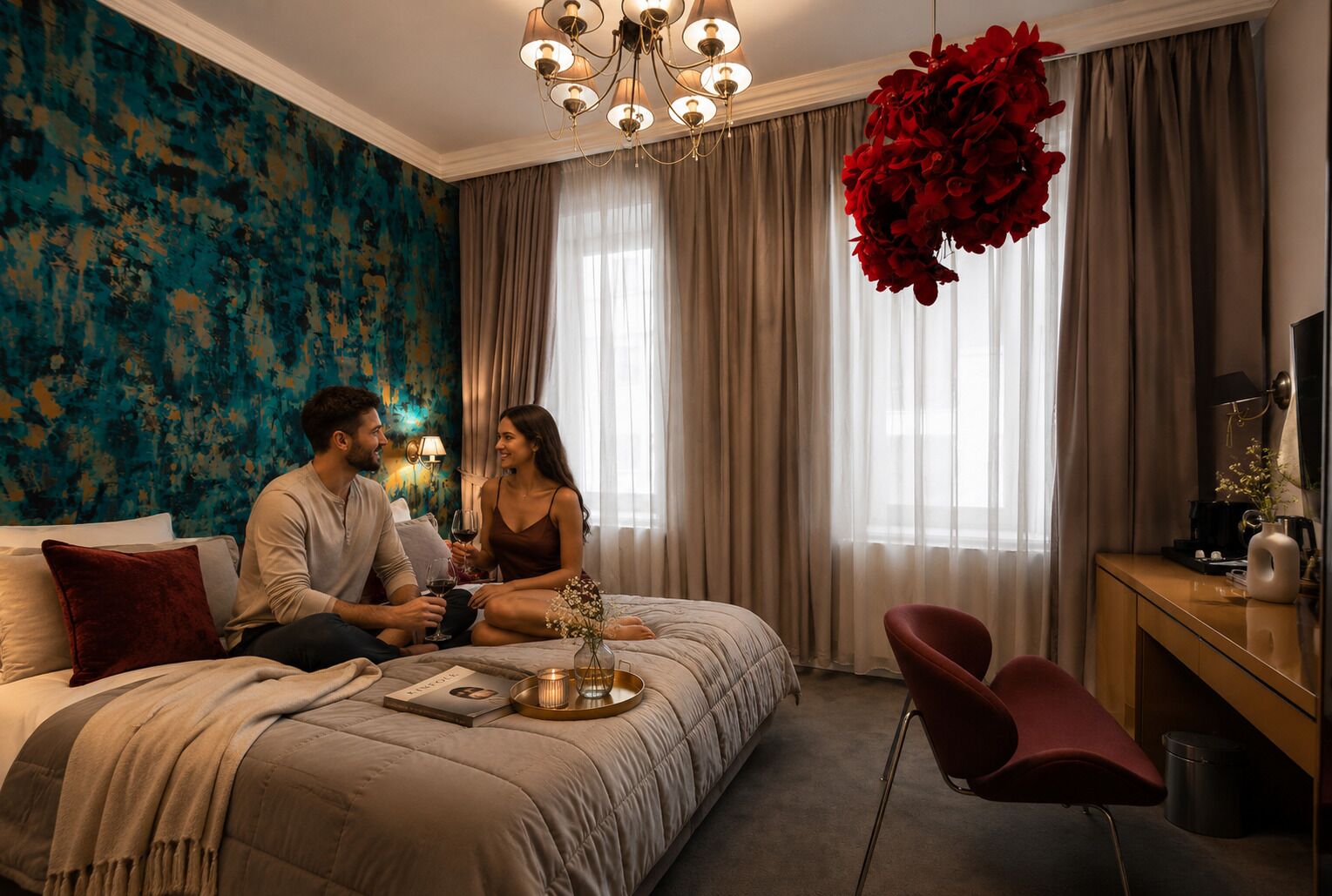 Deluxe Double Room | Premium bedding, down comforters, memory foam beds, desk