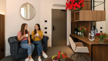 Deluxe Double Room | Premium bedding, down duvets, memory-foam beds, desk