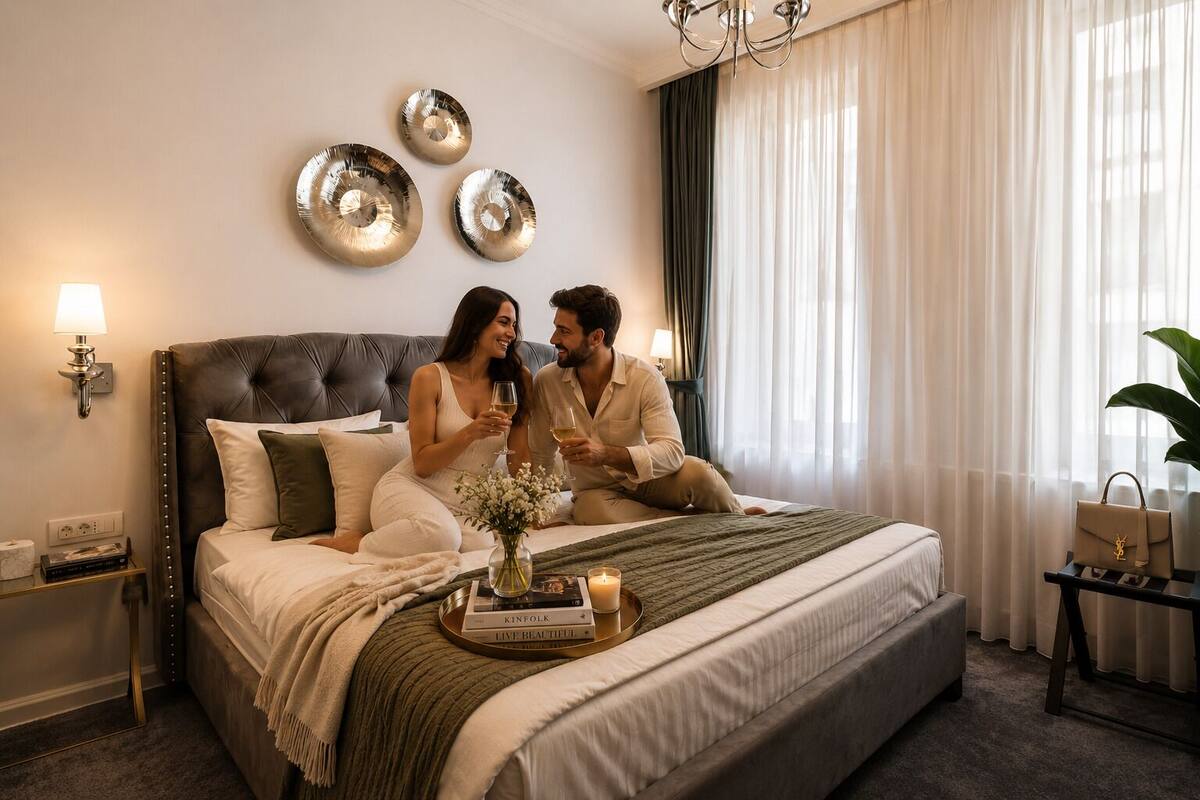 Deluxe Double Room | Premium bedding, down comforters, memory foam beds, desk