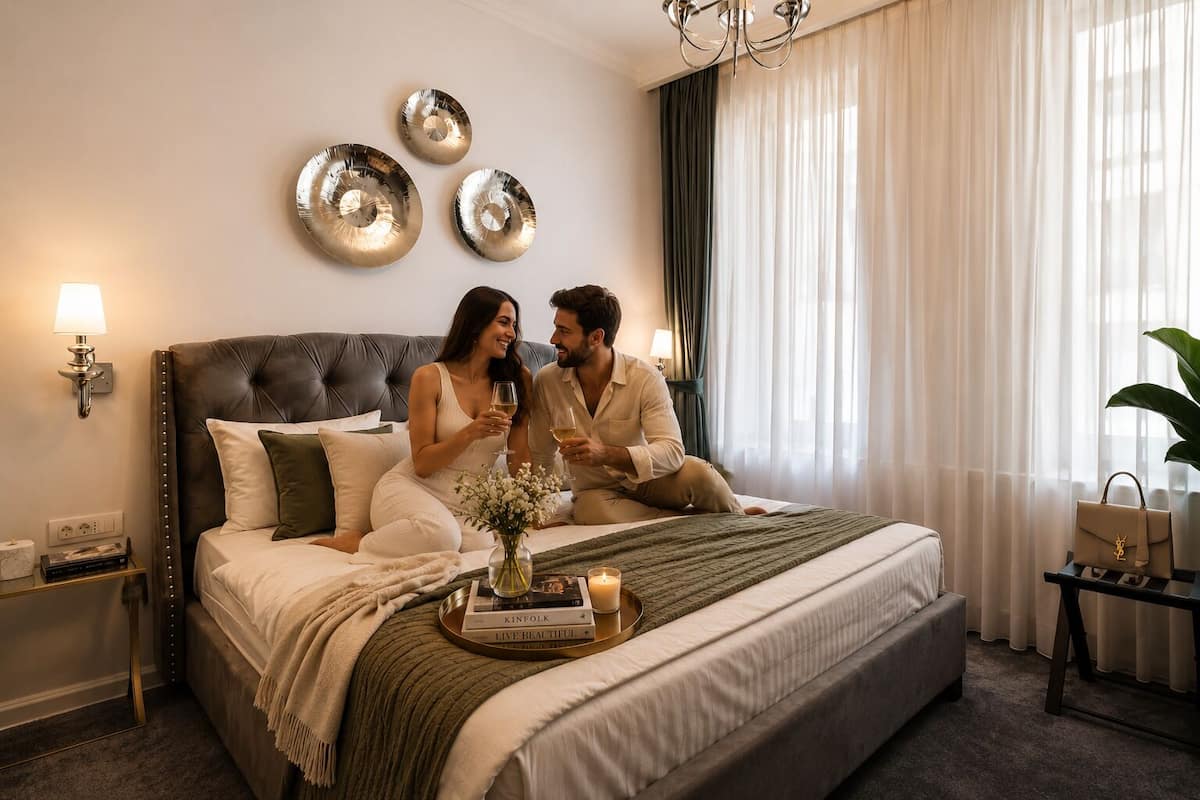 Deluxe Double Room | Premium bedding, down comforters, memory foam beds, desk