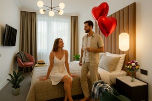 Deluxe Double Room | Premium bedding, down comforters, memory foam beds, desk - Highline Downtown Aparthotel (Bucharest)