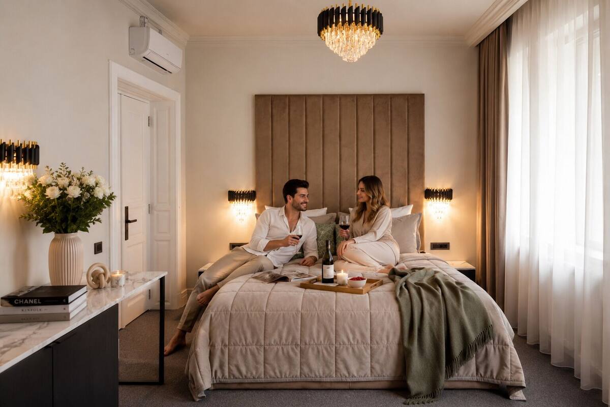 Deluxe Double Room | Premium bedding, down comforters, memory foam beds, desk