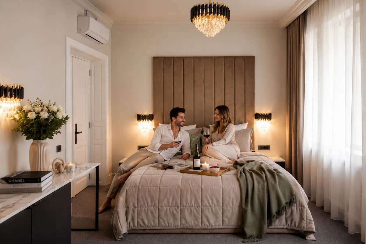 Deluxe Double Room | Premium bedding, down comforters, memory foam beds, desk