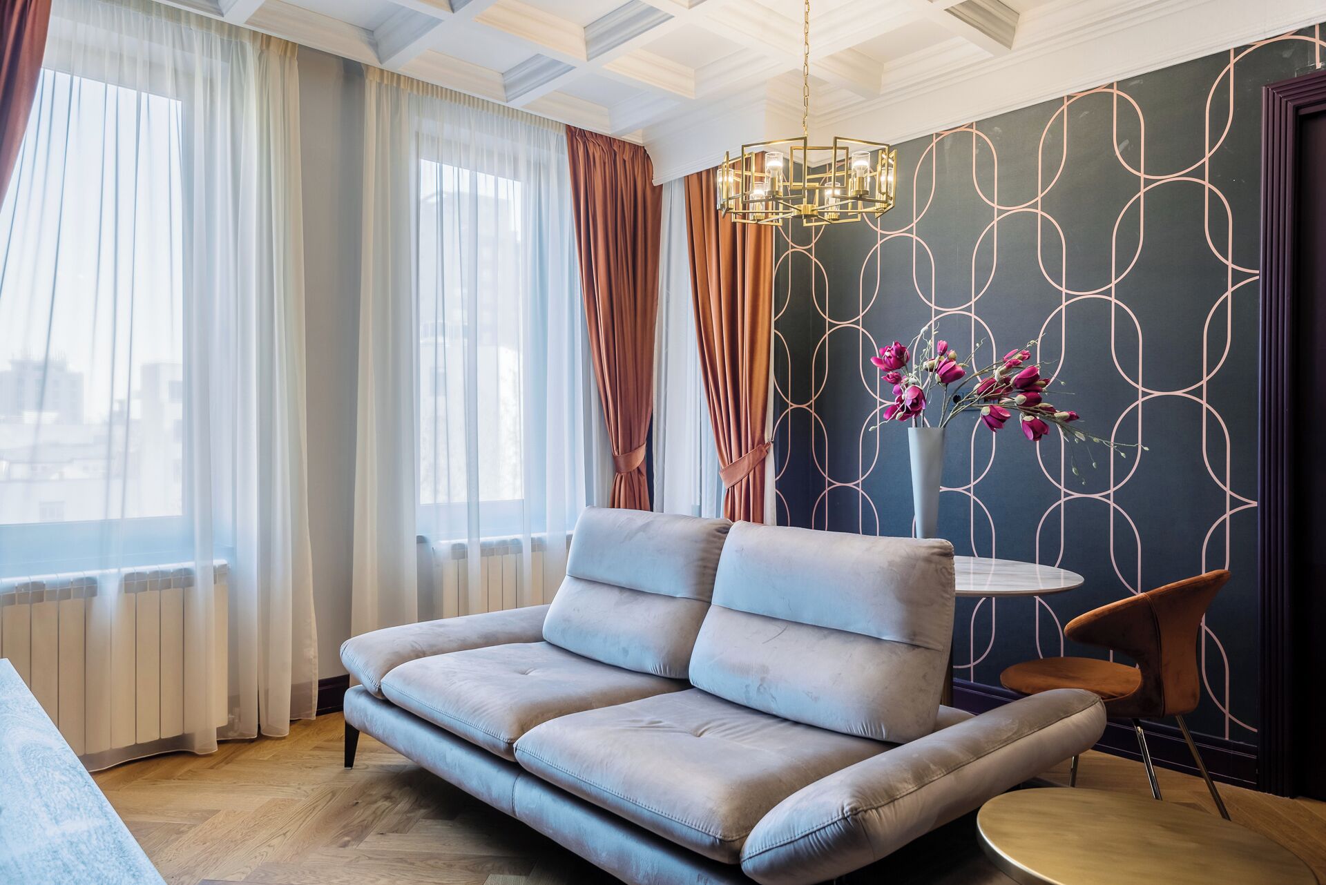 Standard Apartment | Living area | 48-inch Smart TV with cable channels, Netflix, streaming services