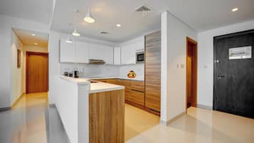 Apartment, 2 Bedrooms, Sea View | Living area | 55-inch Smart TV with satellite channels