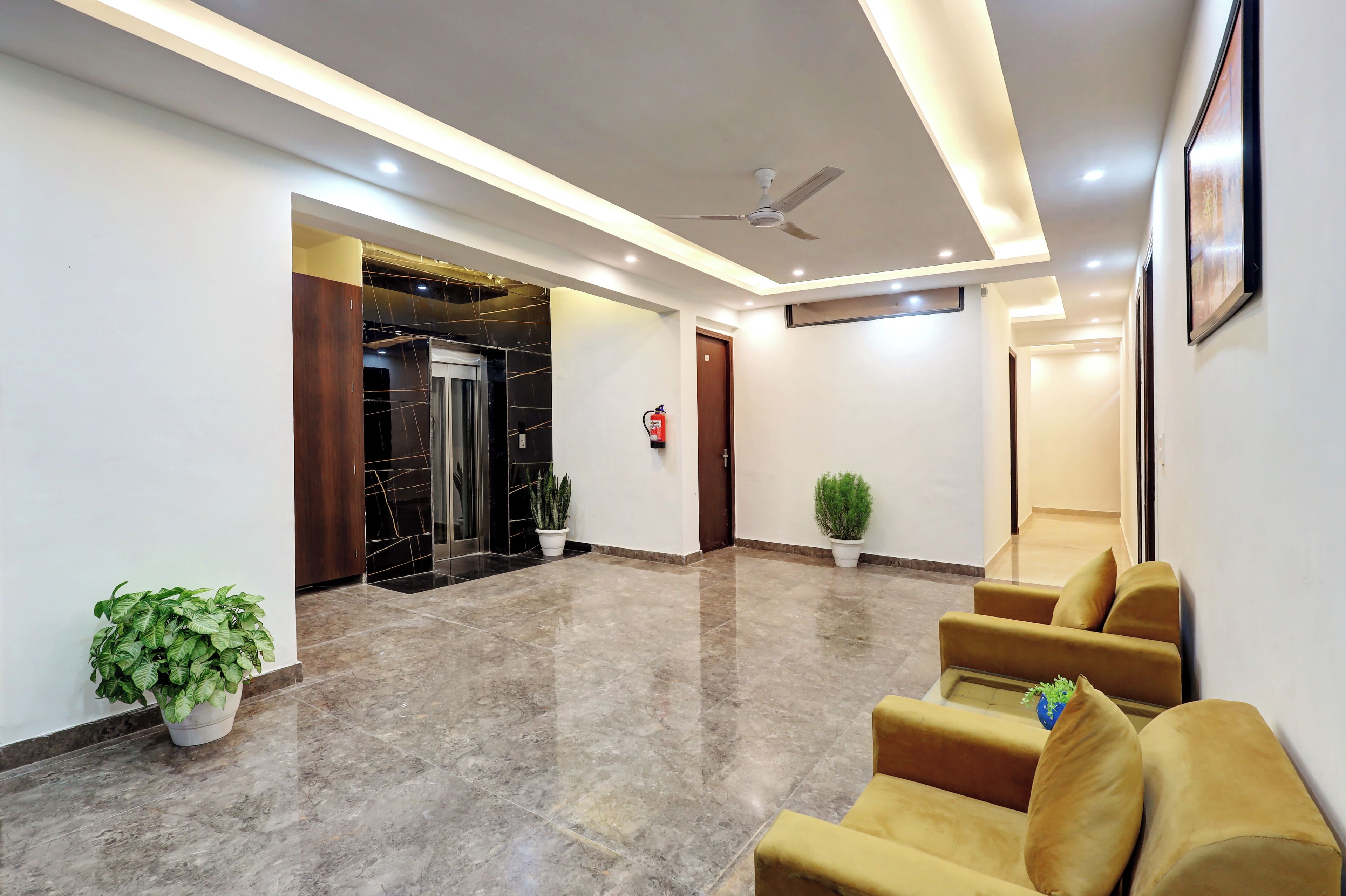 Área de estar no saguão