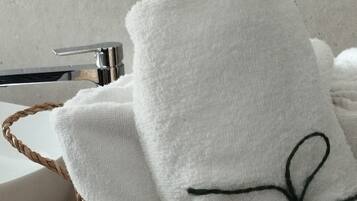 Dusche, Haartrockner, Bidet, Handtücher