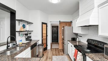 Microwave, oven, stovetop, dishwasher