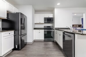 Microwave, oven, stovetop, dishwasher