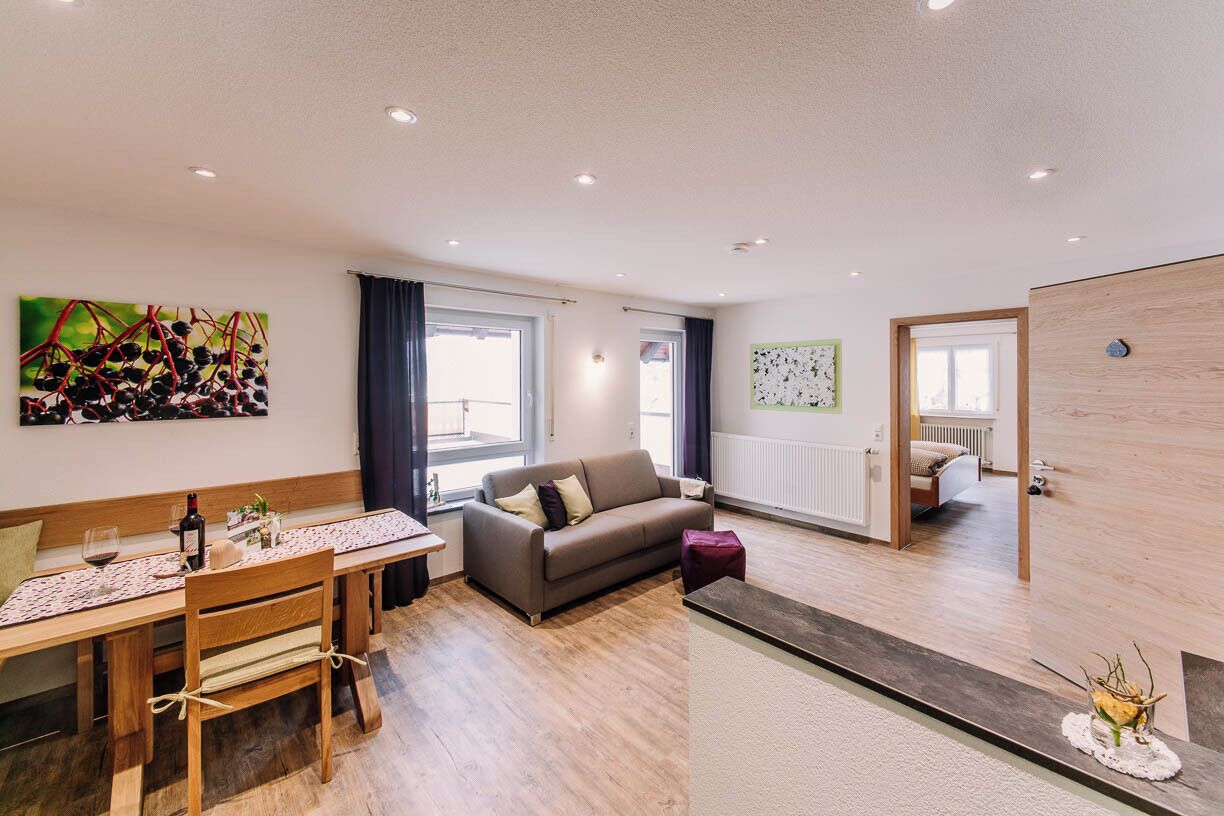 Comfort Condo, 1 King Bed with Sofa bed, Patio, Garden Area (Holunder) | Living area | TV