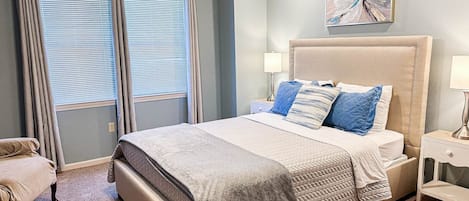 2 bedrooms, iron/ironing board, travel crib, WiFi