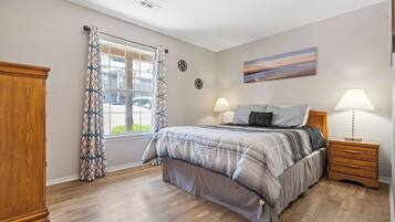 1 bedroom, iron/ironing board, travel crib, WiFi