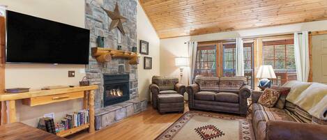 Fernseher, Kamin, DVD-Player, Arbeitsbereiche