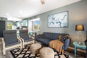 TV, fireplace, DVD player, offices