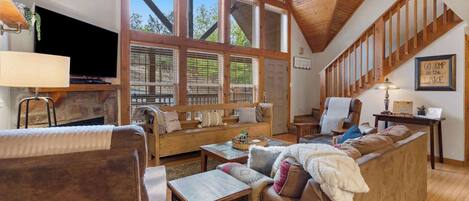 TV, fireplace, DVD player