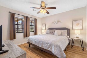 2 bedrooms, iron/ironing board, travel cot, WiFi