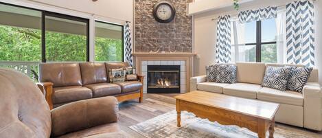 电视、壁炉、办公室