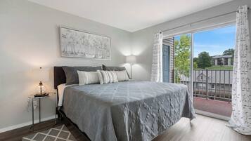 2 bedrooms, iron/ironing board, travel crib, WiFi