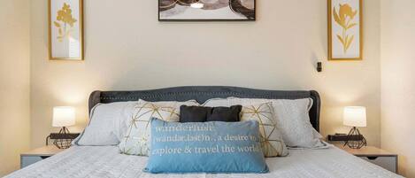 2 bedrooms, iron/ironing board, travel crib, WiFi