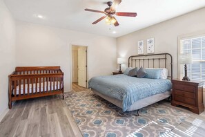 3 bedrooms, iron/ironing board, travel cot, WiFi