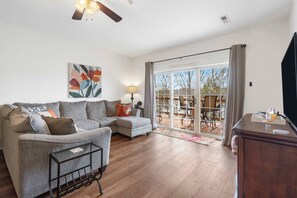 TV, fireplace, DVD player