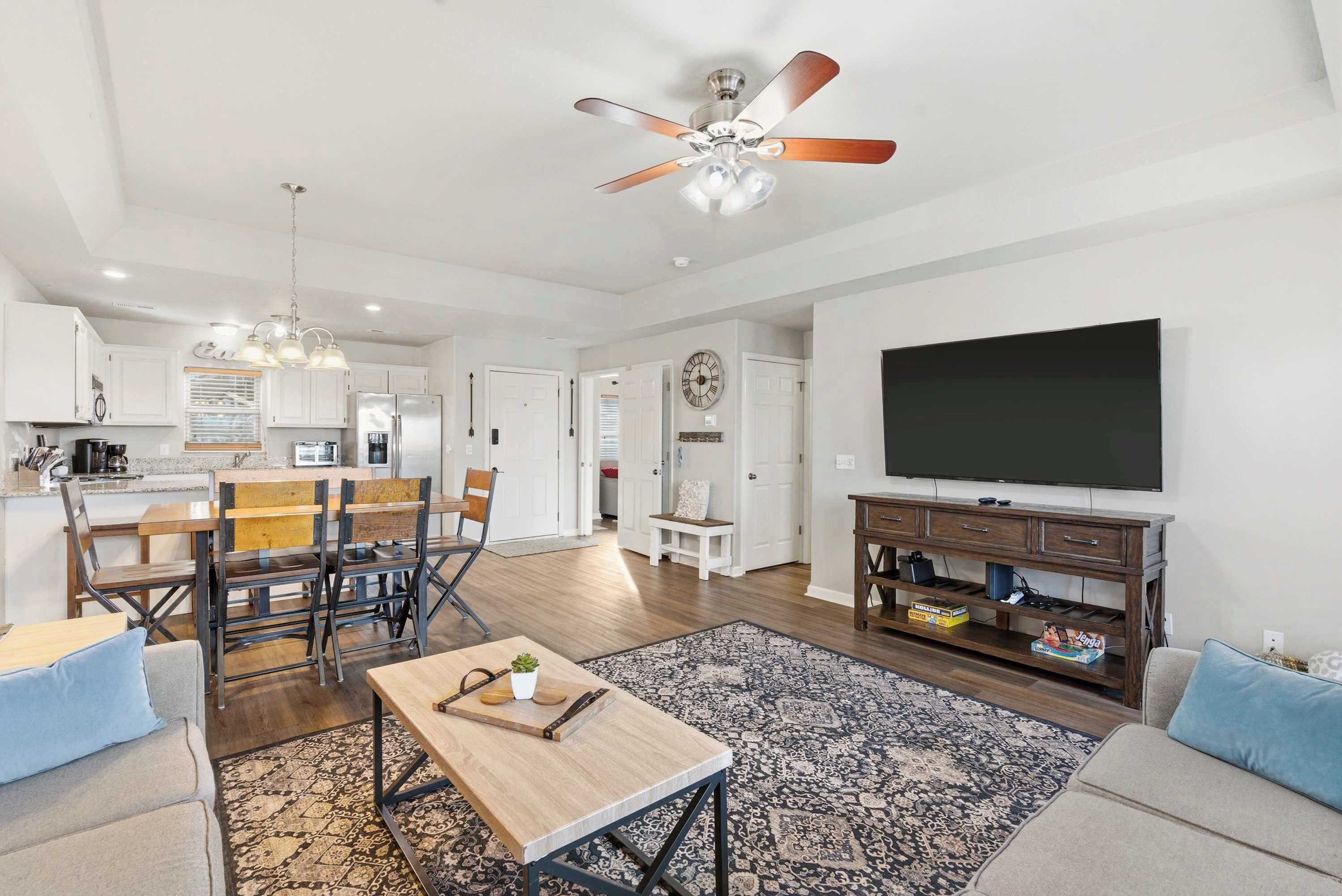 TV, DVD player, offices