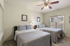 3 bedrooms, iron/ironing board, travel cot, WiFi