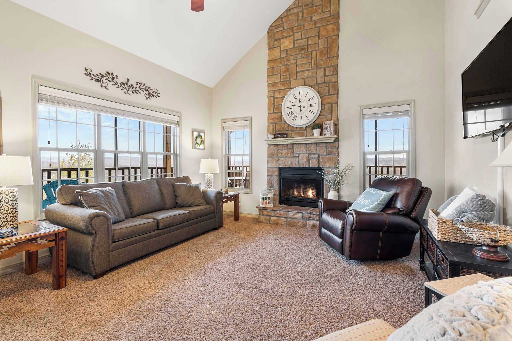 TV, fireplace, DVD player, offices