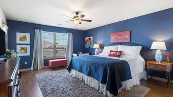 2 bedrooms, iron/ironing board, travel crib, WiFi