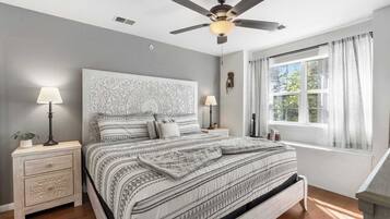 2 bedrooms, iron/ironing board, travel crib, WiFi