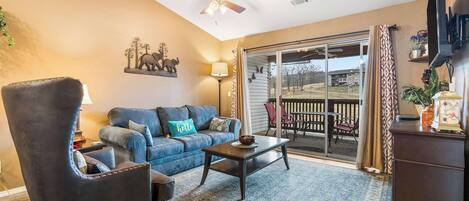 TV, fireplace, foosball, offices