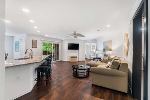 TV, DVD player, offices