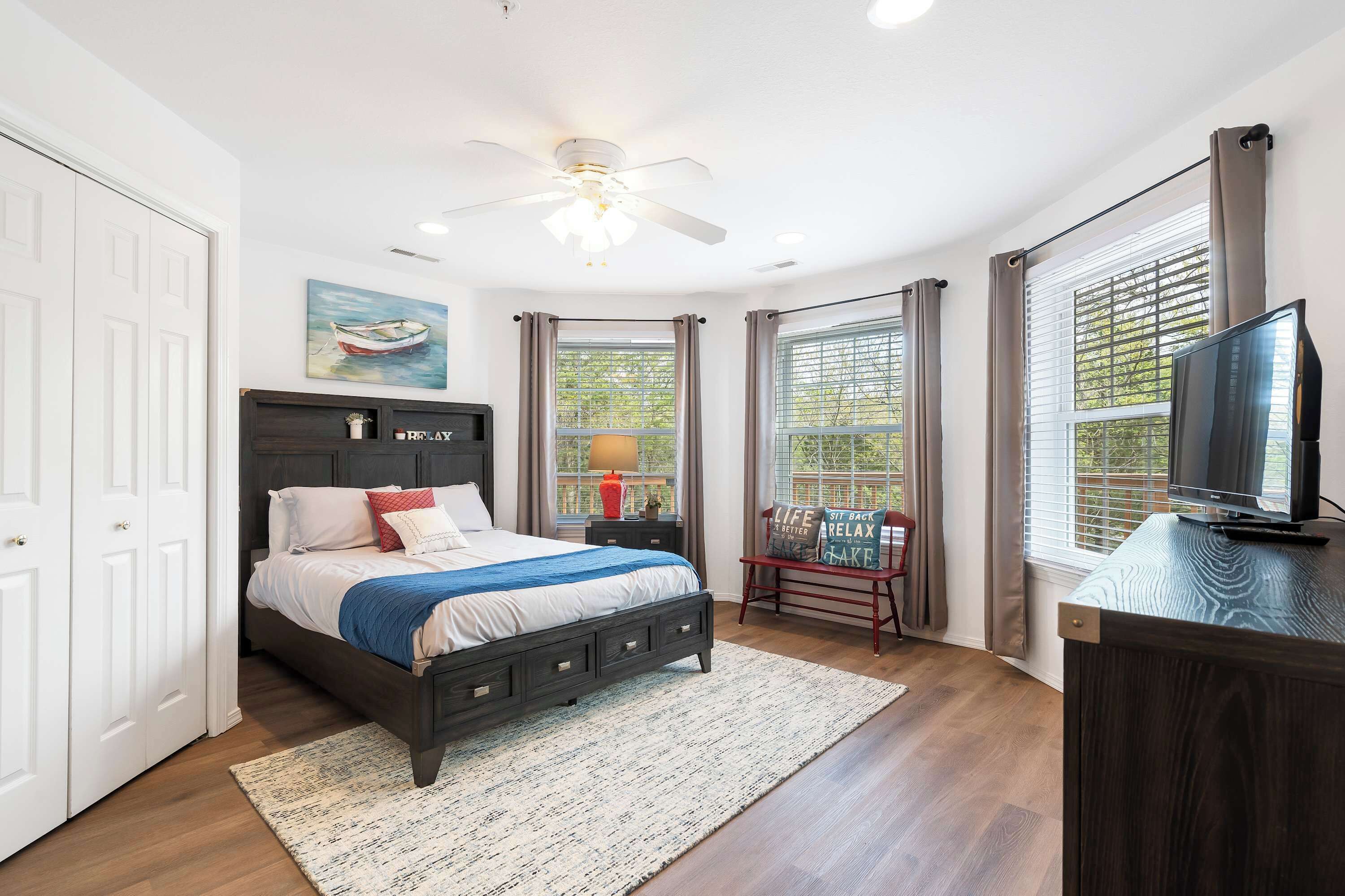 2 bedrooms, iron/ironing board, travel crib, WiFi