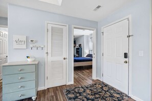 2 bedrooms, iron/ironing board, travel cot, WiFi