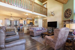 TV, fireplace, DVD player, offices