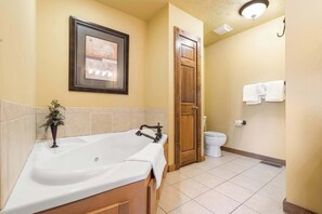 Shower, hair dryer, towels - Fox Hollow Family Lodge (Branson West)