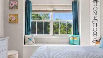 2 bedrooms, iron/ironing board, travel crib, WiFi