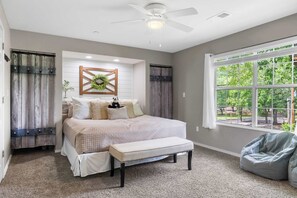 2 bedrooms, iron/ironing board, travel crib, WiFi