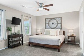 2 bedrooms, iron/ironing board, travel cot, WiFi