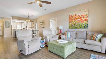 TV, fireplace, DVD player