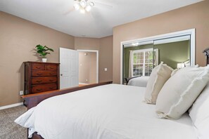 4 bedrooms, iron/ironing board, travel cot, WiFi